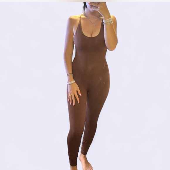 Other - Brown Sleeveless Jumpsuit